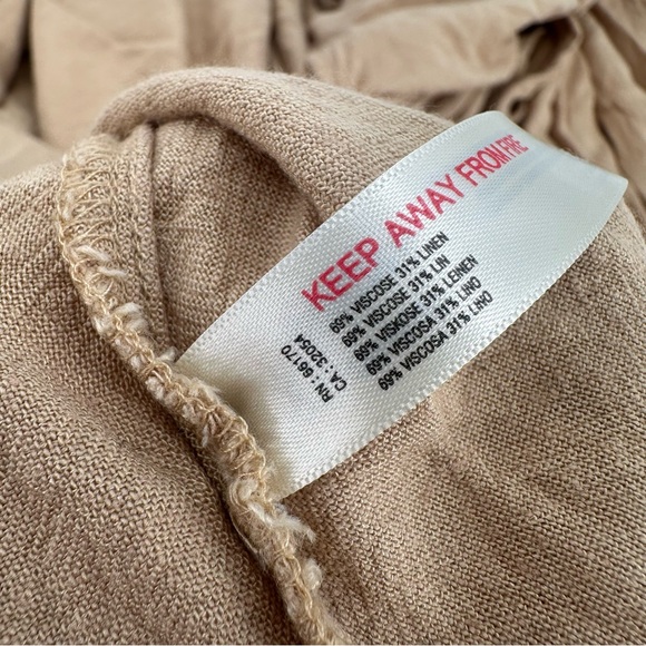 Free People What A Statement Oversized Boho Tunic Top Oat Bran Size XL - Picture 4 of 7